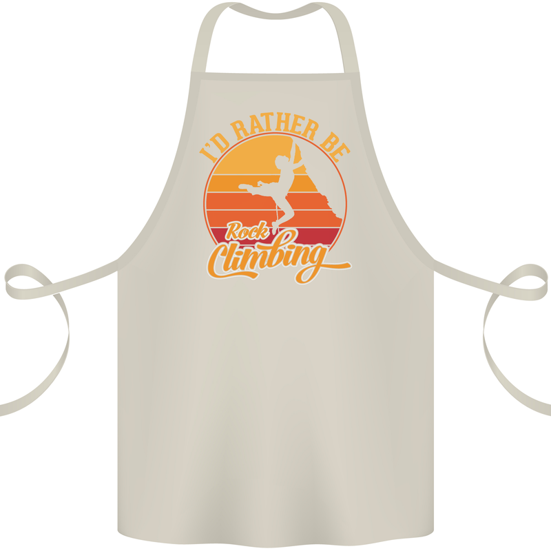 Funny Rock Climbing Climber Cotton Apron 100% Organic Natural