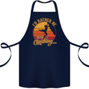 Funny Rock Climbing Climber Cotton Apron 100% Organic Navy Blue