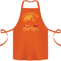 Funny Rock Climbing Climber Cotton Apron 100% Organic Orange
