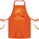 Funny Rock Climbing Climber Cotton Apron 100% Organic Orange