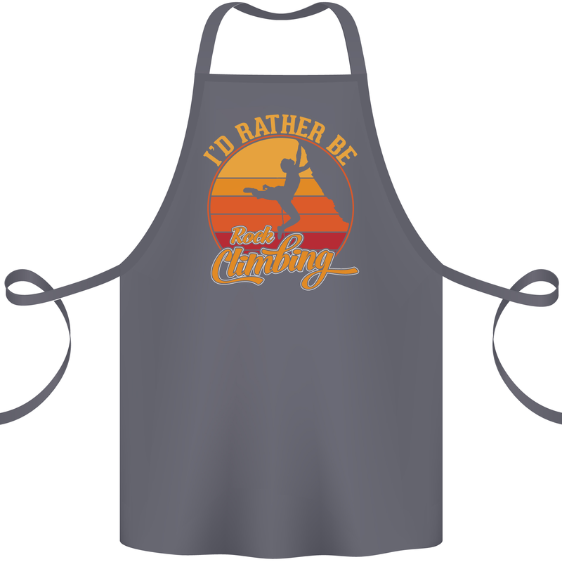 Funny Rock Climbing Climber Cotton Apron 100% Organic Steel