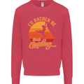Funny Rock Climbing Climber Kids Sweatshirt Jumper Heliconia