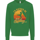 Funny Rock Climbing Climber Kids Sweatshirt Jumper Irish Green