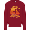 Funny Rock Climbing Climber Kids Sweatshirt Jumper Red