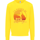 Funny Rock Climbing Climber Kids Sweatshirt Jumper Yellow