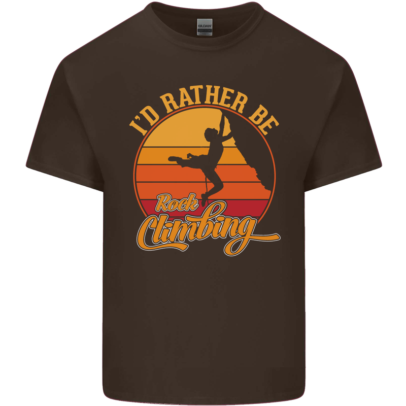 Funny Rock Climbing Climber Kids T-Shirt Childrens Chocolate