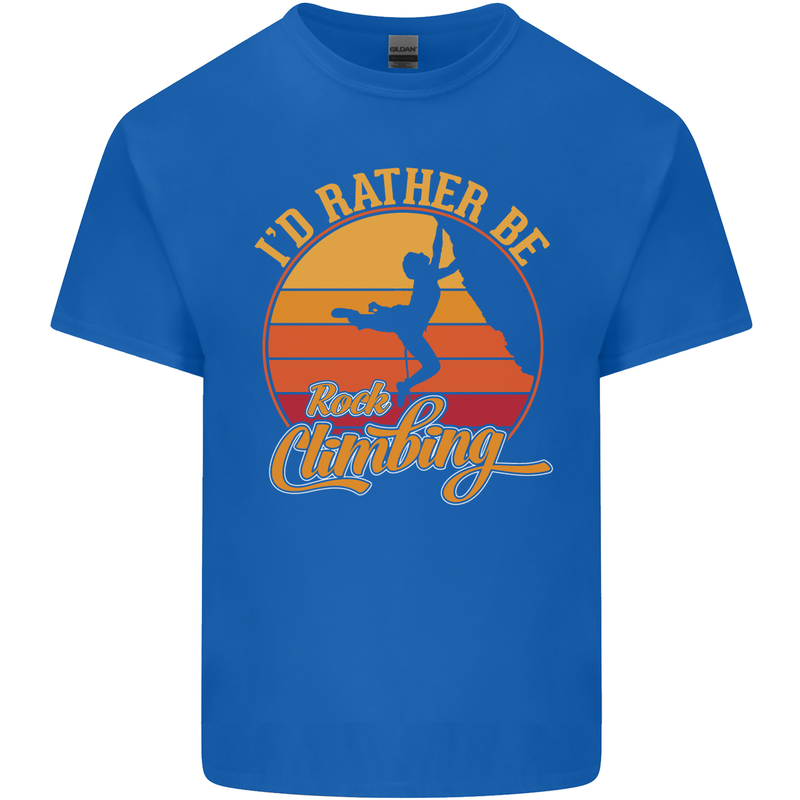 Funny Rock Climbing Climber Kids T-Shirt Childrens Royal Blue