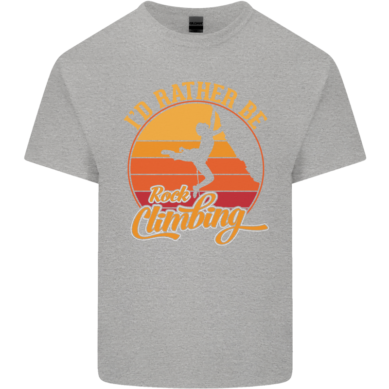 Funny Rock Climbing Climber Kids T-Shirt Childrens Sports Grey