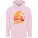 Funny Rock Climbing Climber Mens 80% Cotton Hoodie Light Pink