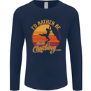 Funny Rock Climbing Climber Mens Long Sleeve T-Shirt Navy Blue