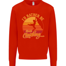 Funny Rock Climbing Climber Mens Sweatshirt Jumper Bright Red
