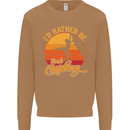 Funny Rock Climbing Climber Mens Sweatshirt Jumper Caramel Latte
