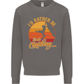 Funny Rock Climbing Climber Mens Sweatshirt Jumper Charcoal