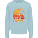 Funny Rock Climbing Climber Mens Sweatshirt Jumper Light Blue