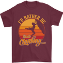 Funny Rock Climbing Climber Mens T-Shirt Cotton Gildan Maroon