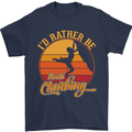 Funny Rock Climbing Climber Mens T-Shirt Cotton Gildan Navy Blue