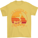 Funny Rock Climbing Climber Mens T-Shirt Cotton Gildan Yellow