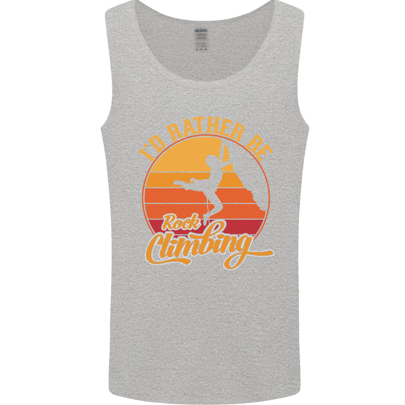 Funny Rock Climbing Climber Mens Vest Tank Top Sports Grey