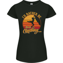 Funny Rock Climbing Climber Womens Petite Cut T-Shirt Black