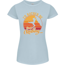Funny Rock Climbing Climber Womens Petite Cut T-Shirt Light Blue