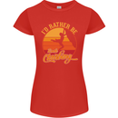 Funny Rock Climbing Climber Womens Petite Cut T-Shirt Red