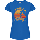 Funny Rock Climbing Climber Womens Petite Cut T-Shirt Royal Blue