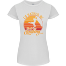 Funny Rock Climbing Climber Womens Petite Cut T-Shirt White