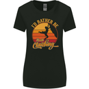 Funny Rock Climbing Climber Womens Wider Cut T-Shirt Black