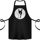 Funny Rock n Roll Salute Rabbit Silhouette Cotton Apron 100% Organic Black
