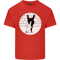 Funny Rock n Roll Salute Rabbit Silhouette Kids T-Shirt Childrens Red