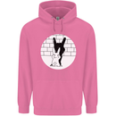 Funny Rock n Roll Salute Rabbit Silhouette Mens 80% Cotton Hoodie Azelea