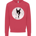 Funny Rock n Roll Salute Rabbit Silhouette Mens Sweatshirt Jumper Heliconia