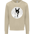 Funny Rock n Roll Salute Rabbit Silhouette Mens Sweatshirt Jumper Sand