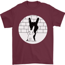 Funny Rock n Roll Salute Rabbit Silhouette Mens T-Shirt Cotton Gildan Maroon