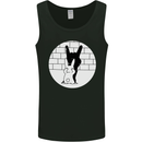 Funny Rock n Roll Salute Rabbit Silhouette Mens Vest Tank Top Black