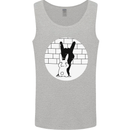 Funny Rock n Roll Salute Rabbit Silhouette Mens Vest Tank Top Sports Grey