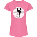 Funny Rock n Roll Salute Rabbit Silhouette Womens Petite Cut T-Shirt Azalea