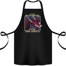 Funny Role Playing Games RPG Side Quests Cotton Apron 100% Organic Black