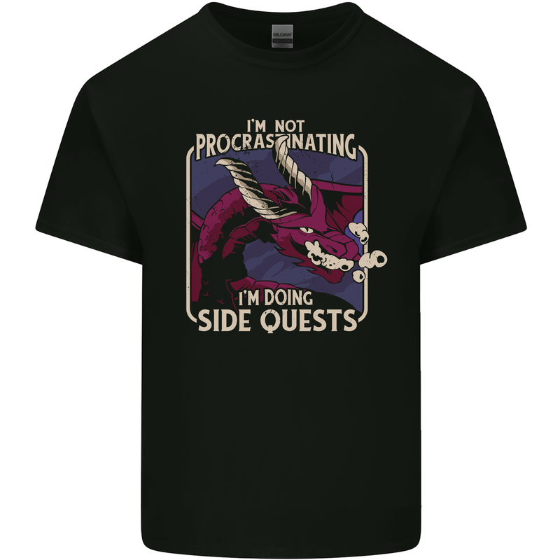 Funny Role Playing Games RPG Side Quests Kids T-Shirt Childrens Black