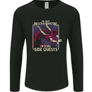 Funny Role Playing Games RPG Side Quests Mens Long Sleeve T-Shirt Black