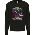 Funny Role Playing Games RPG Side Quests Mens Sweatshirt Jumper Black