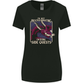 Funny Role Playing Games RPG Side Quests Womens Wider Cut T-Shirt Black