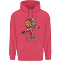Funny Santa Clause Alien on a Skateboard Childrens Kids Hoodie Heliconia