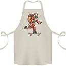 Funny Santa Clause Alien on a Skateboard Cotton Apron 100% Organic Natural