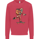 Funny Santa Clause Alien on a Skateboard Mens Sweatshirt Jumper Heliconia
