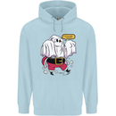 Funny Santa Ghost Christmas Halloween Childrens Kids Hoodie Light Blue