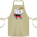 Funny Santa Ghost Christmas Halloween Cotton Apron 100% Organic Khaki