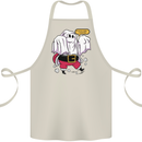 Funny Santa Ghost Christmas Halloween Cotton Apron 100% Organic Natural