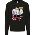 Funny Santa Ghost Christmas Halloween Kids Sweatshirt Jumper Black