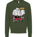 Funny Santa Ghost Christmas Halloween Kids Sweatshirt Jumper Forest Green